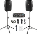 PRORECK MX10 1600W 6-Channel Bluetooth PA System - Portable Mixer Set