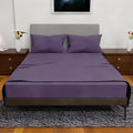 California King Sheet Sets - 4 Piece Cooling Brushed Microfiber (Plum)