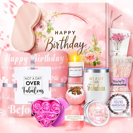 15PCS Pink Self Care Package for Women - Perfect Birthday Gifts