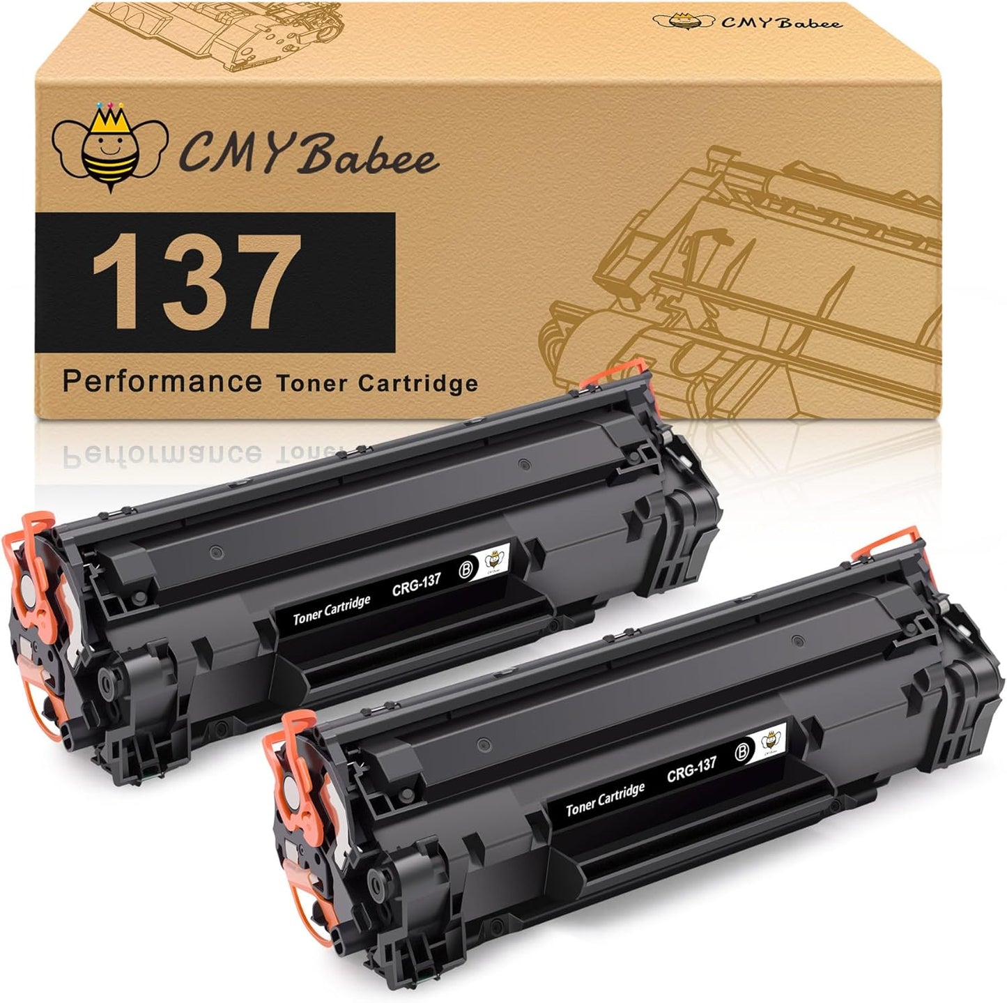 CMYBabee Compatible Canon 137 Black Toner Cartridge 2-Pack