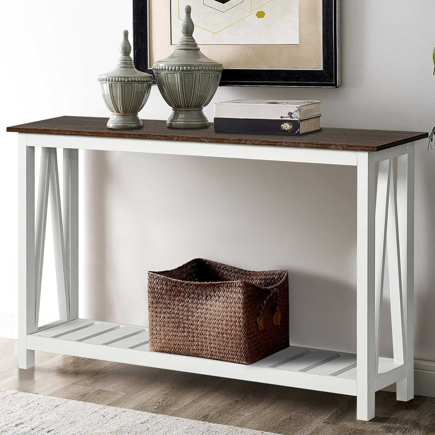 ChooChoo Farmhouse Console Table for Entryway and Living Room