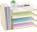4 Tier Gold Desk File Organizer by OPNCIE