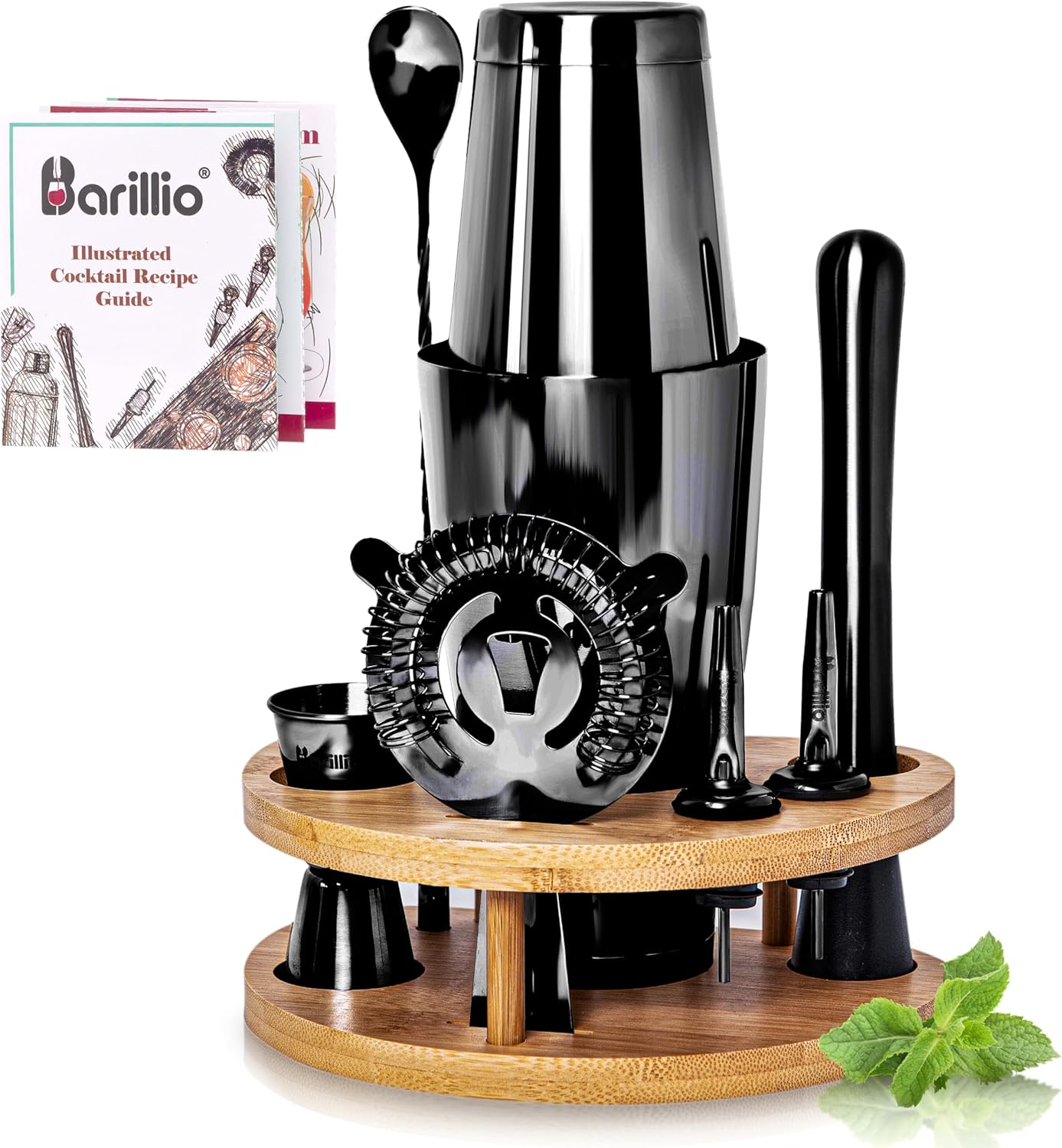 Barillio Black Mixology Bartender Kit - 9-Piece Cocktail Set