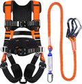 Orange Ventilated Safety Harness with 4 Quick Buckles