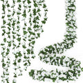 KHOYIME 18 Pack 144 FT Artificial White Rose Garland - Durable Decor