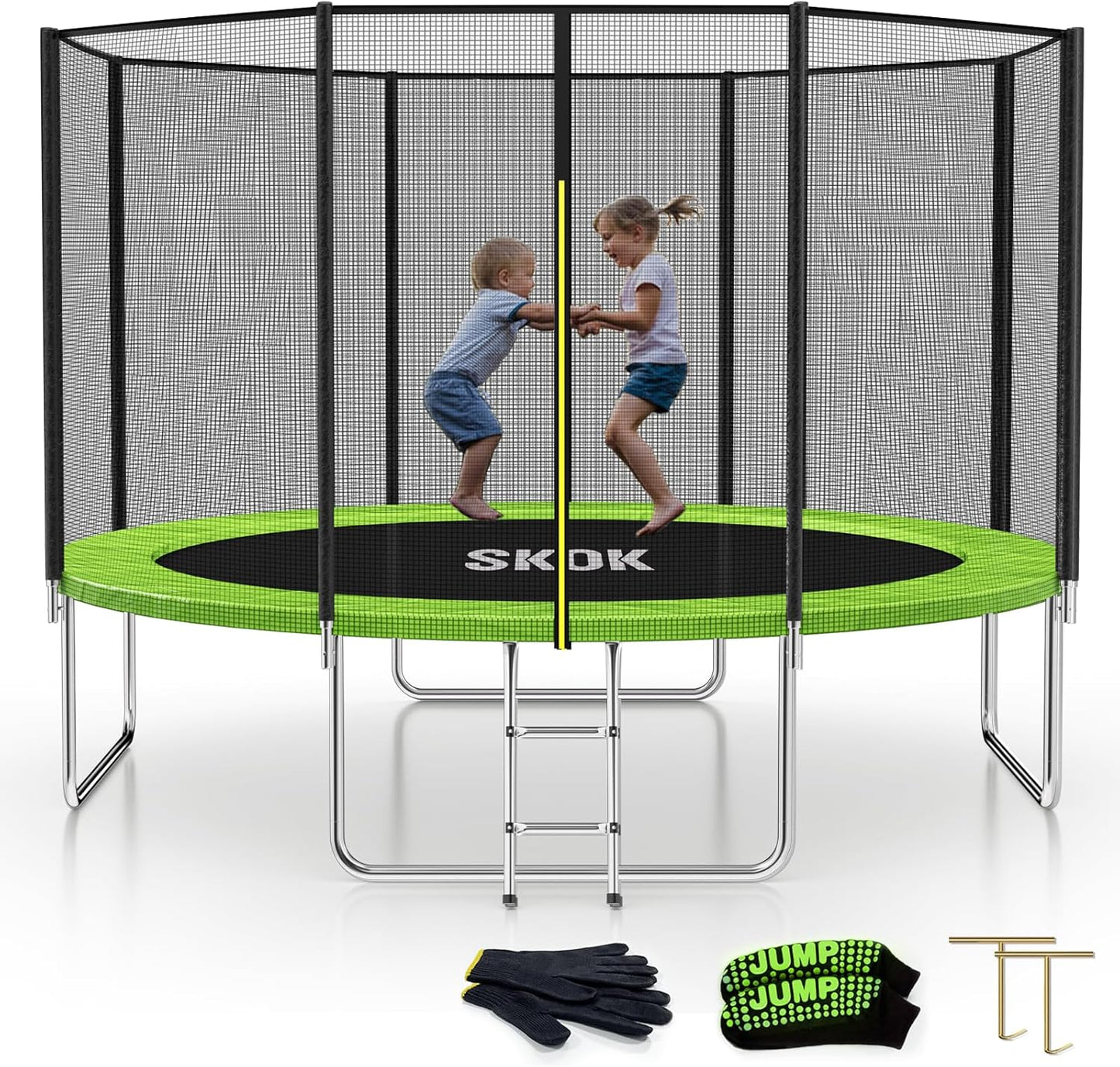 SKOK Trampoline for Kids with Net - Safe Outdoor Fun