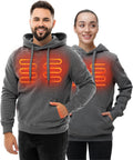 Heated Hoodies for Men Women Heated Pullover Unisex Sweatshirt Women's
