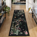 Runner Rug 2x6 Chinoiserie-Style Floral Non Slip Washable Runner