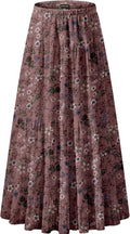 NASHALYLY Women's Chiffon High Waist Pleated A-Line Maxi (Style 6CSK)