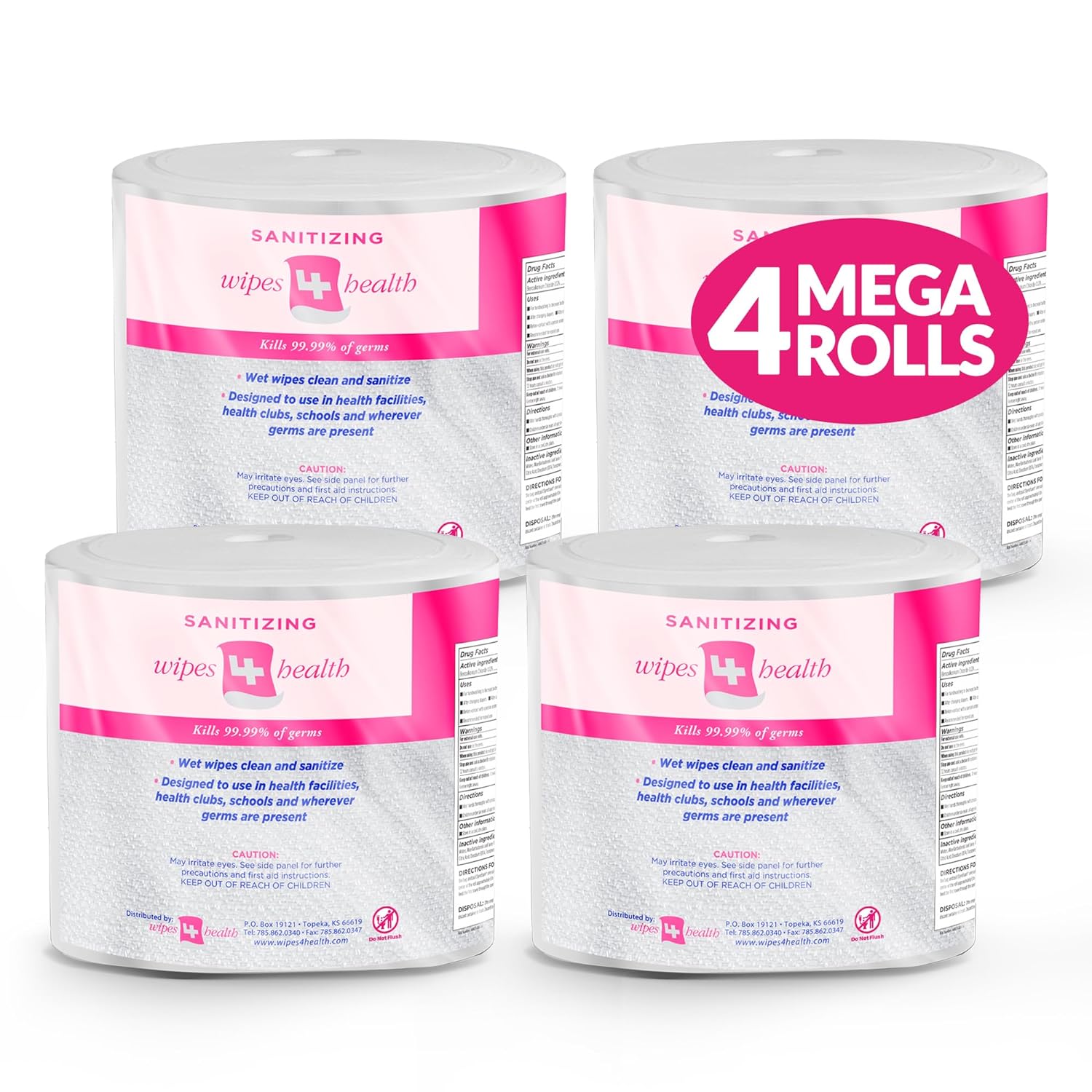 Wipes4Health Sanitizing Wipes: 4000 Unscented Wet Wipes