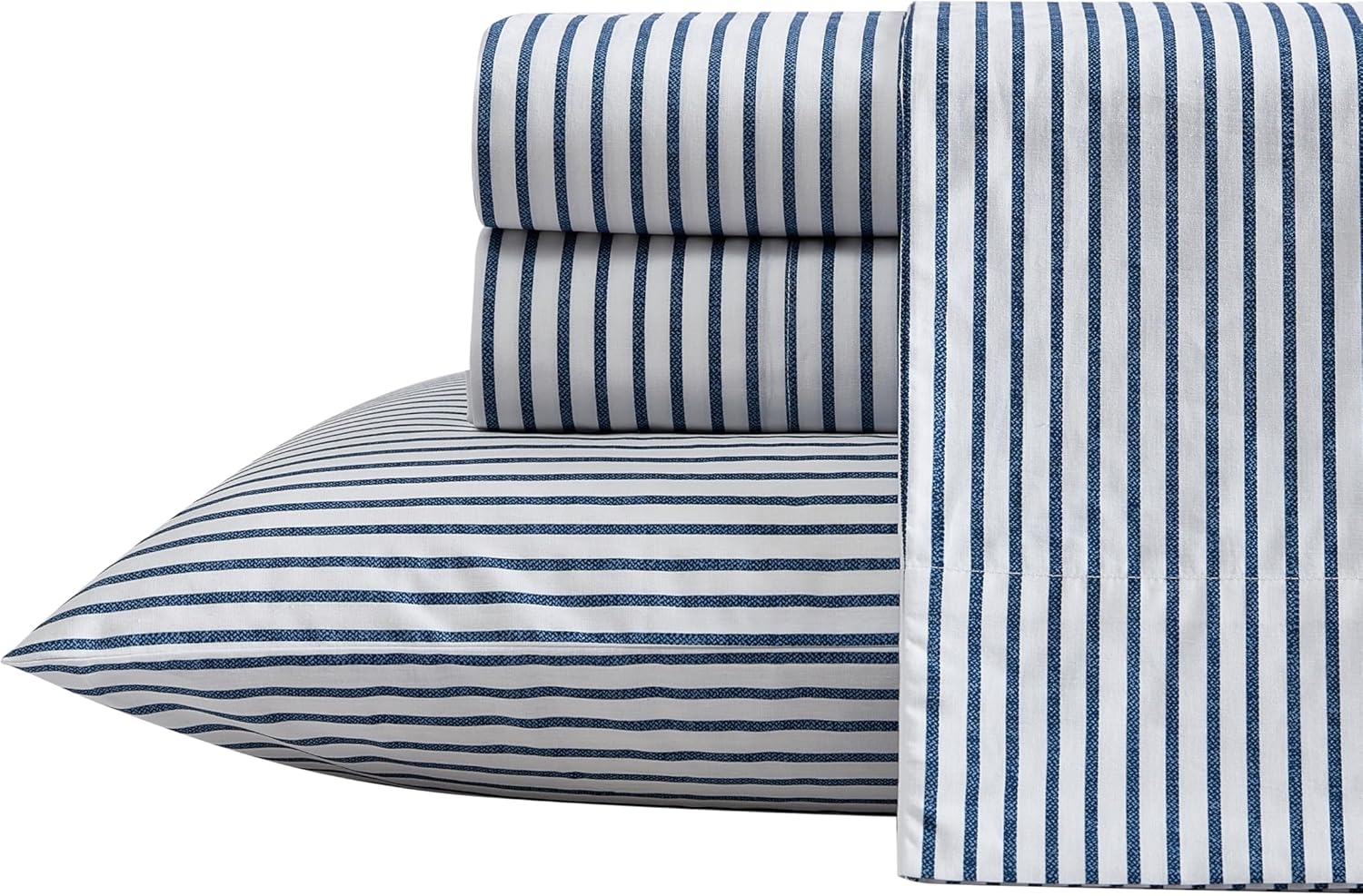 Nautica Queen Sheet Set - Crisp Cotton Percale Bedding for Comfort