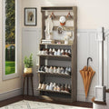 Shoe Cabinet for Entryway with 3 Flip Drawers and Coat Rack