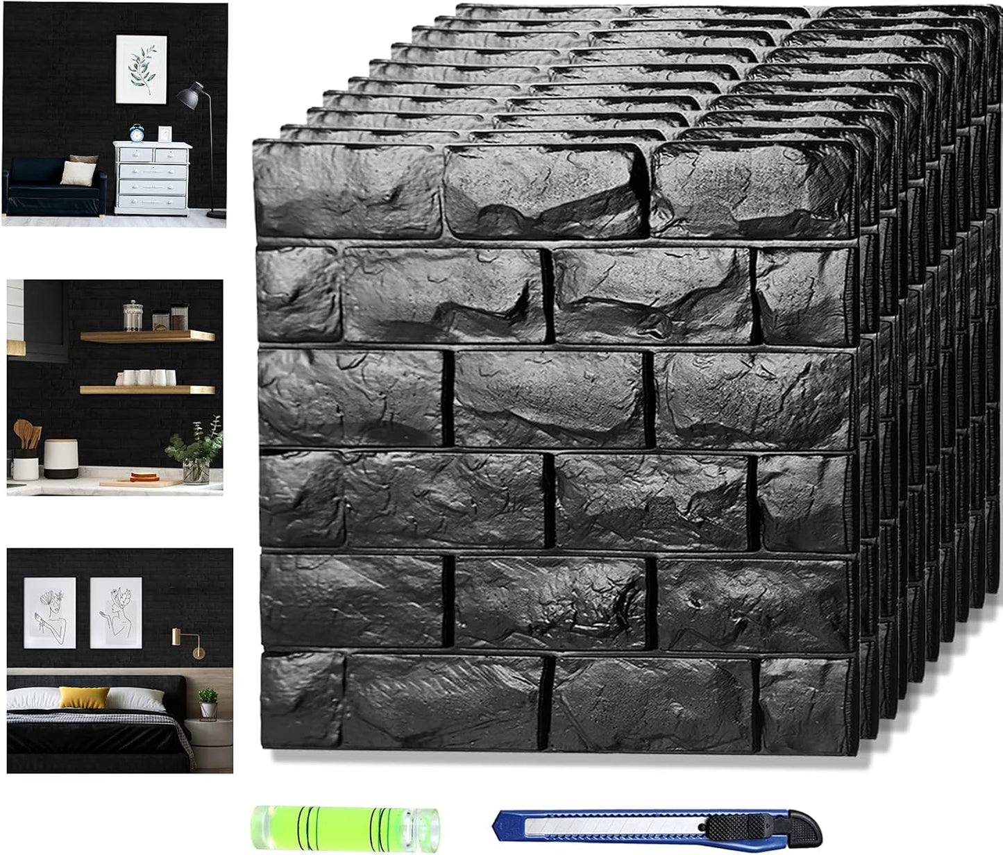 3D Wall Panels Stick and Peel for Realistic Brick Effect