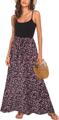 Flowy Chiffon Women's Long Skirt - Pleated High Waisted Maxi