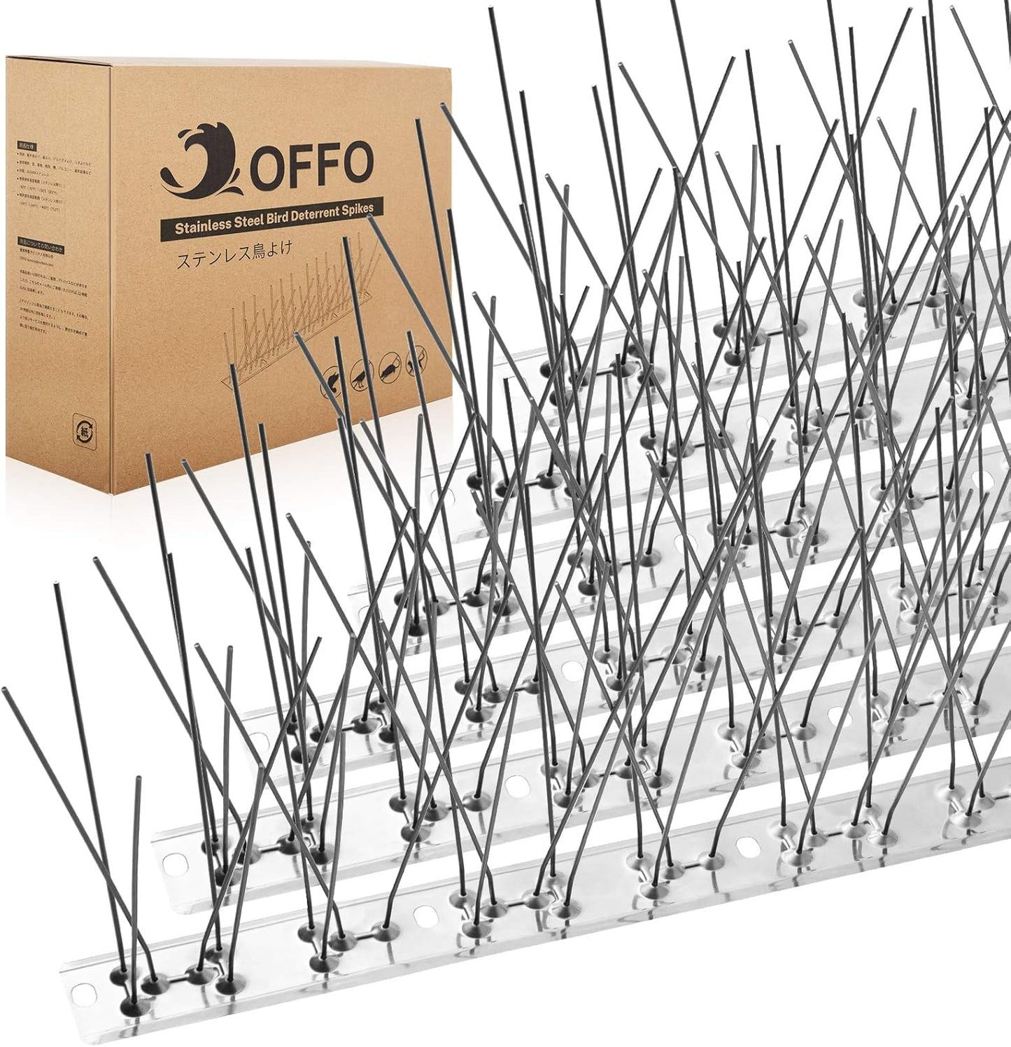 OFFO Bird Spikes for Pigeons - Durable Stainless Steel Solution