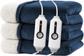 Electric Heated Blanket Queen Size 84x90 - Reversible Dual-Sided