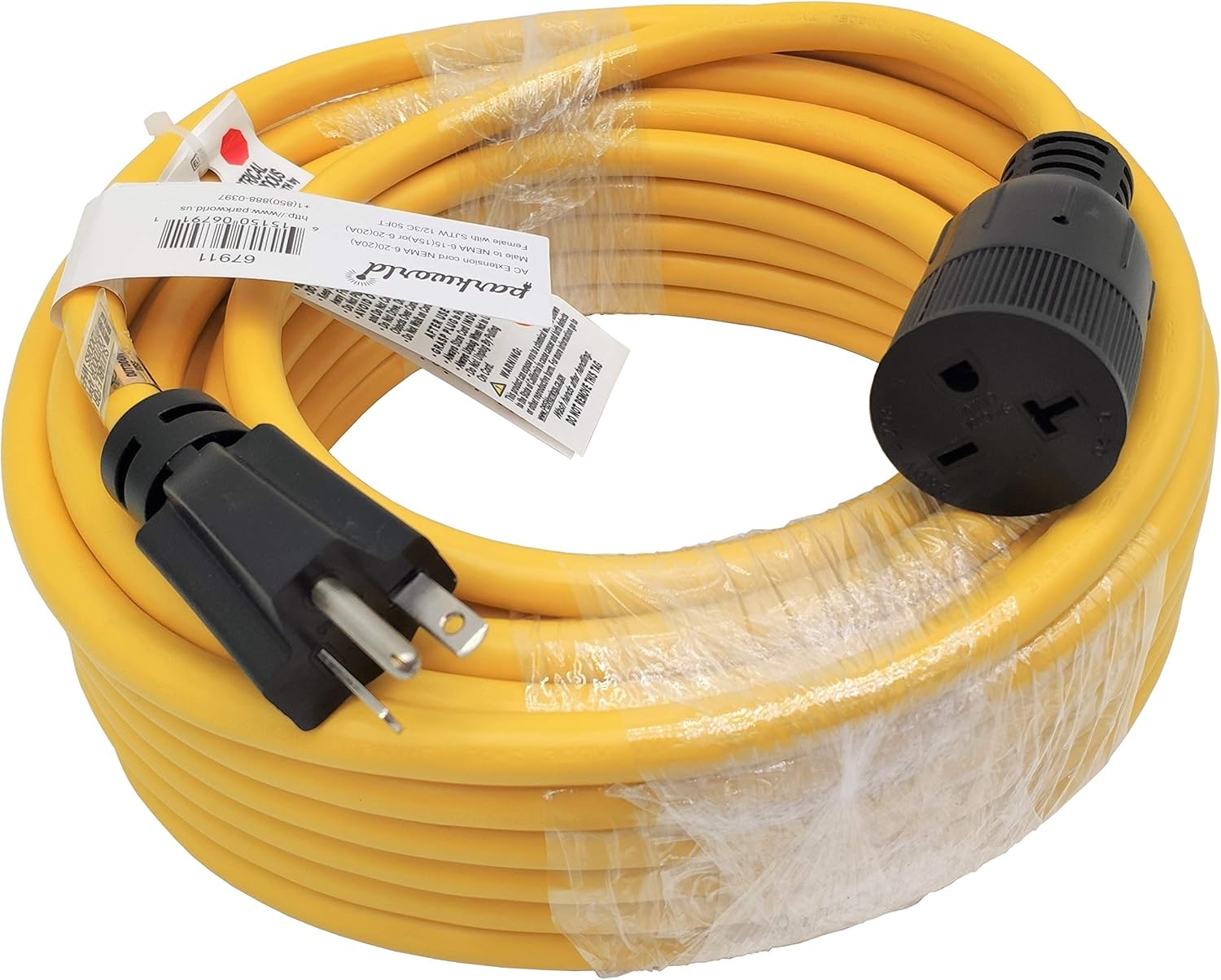 Parkworld NEMA 6-20 Extension Cord for Heavy-Duty Use
