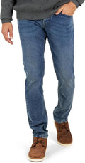 Mens Slim Fit Stretch Jeans - Super-Soft All-Way Stretch Denim