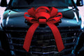 CarBowz Big Red Velvet Car Bow 30in - Giant Non Scratch Magnet