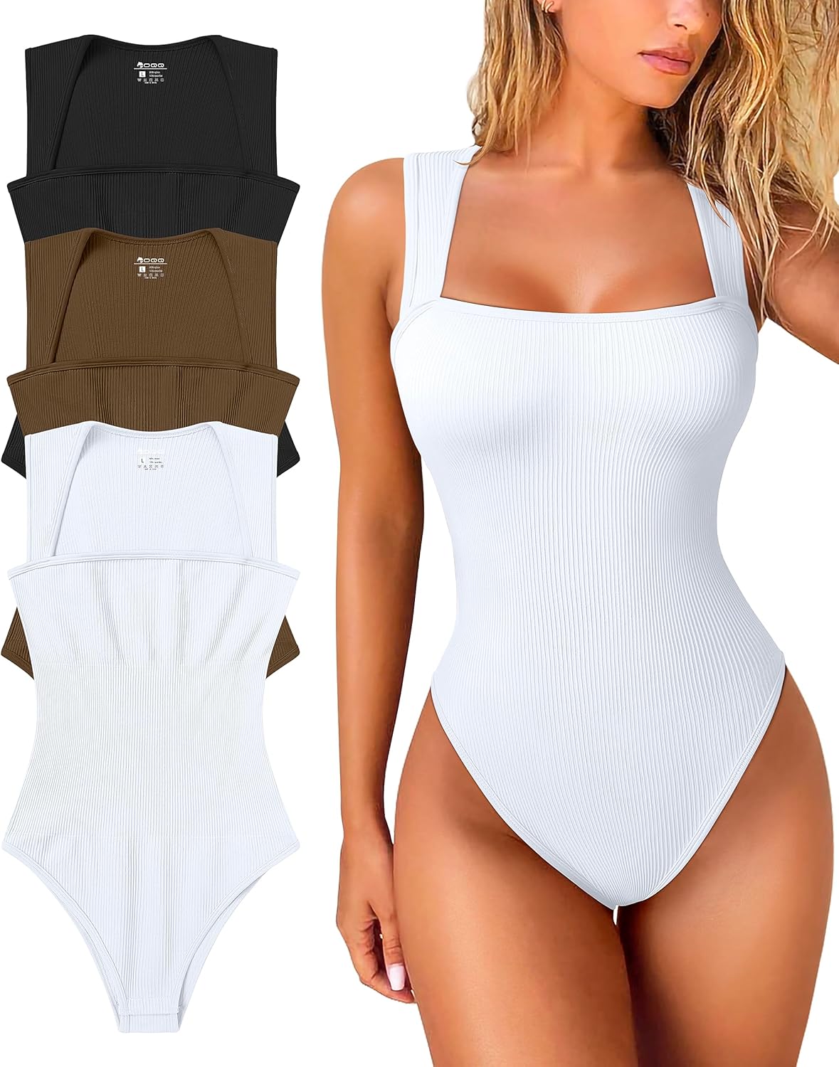 OQQ Women's 3 Piece Bodysuits for Sexy Style and Comfort