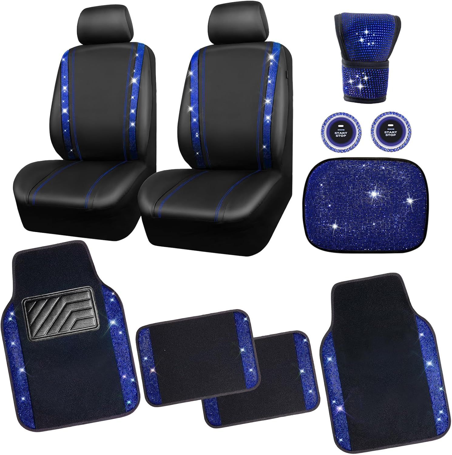 Bling Diamond Car Seat Covers and Accessories for Women