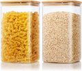 Extra Large Square Glass Flour & Sugar Storage Containers - Airtight 2
