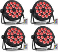 18 LED Par Lights 90W RGBW 4IN1 Stage Par Can Light - Bright