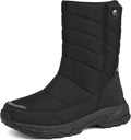 Men's Winter Waterproof Snow Boots Mid-Calf - Warm Slip On