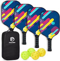 DULCE DOM Pickleball Paddles Set with Balls and Bag for All Levels