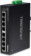 TRENDnet 8-Port Industrial Fast Ethernet DIN-Rail Switch - Rugged