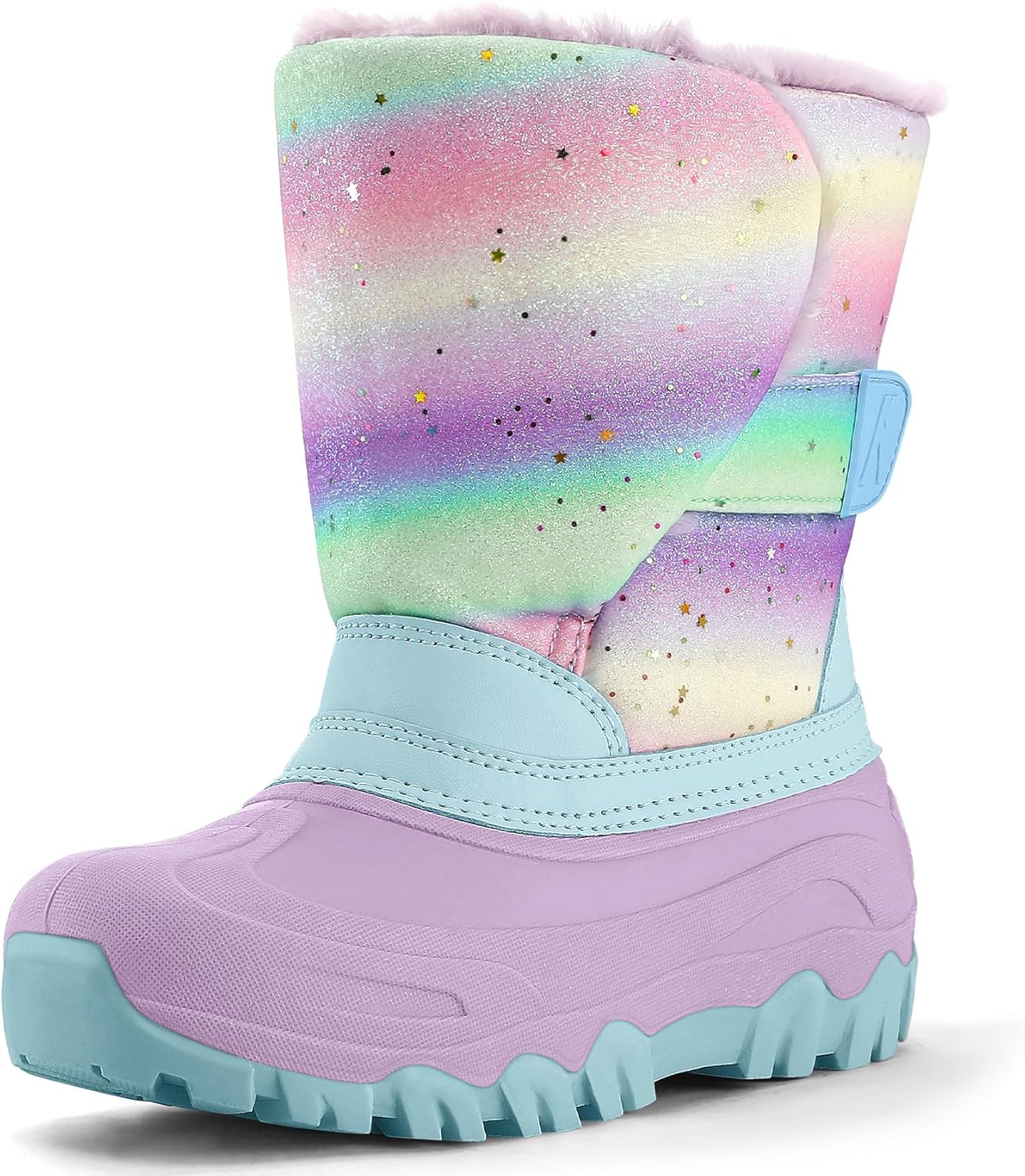 K KomForme Waterproof Girls Snow Boots for Warm Winter Fun