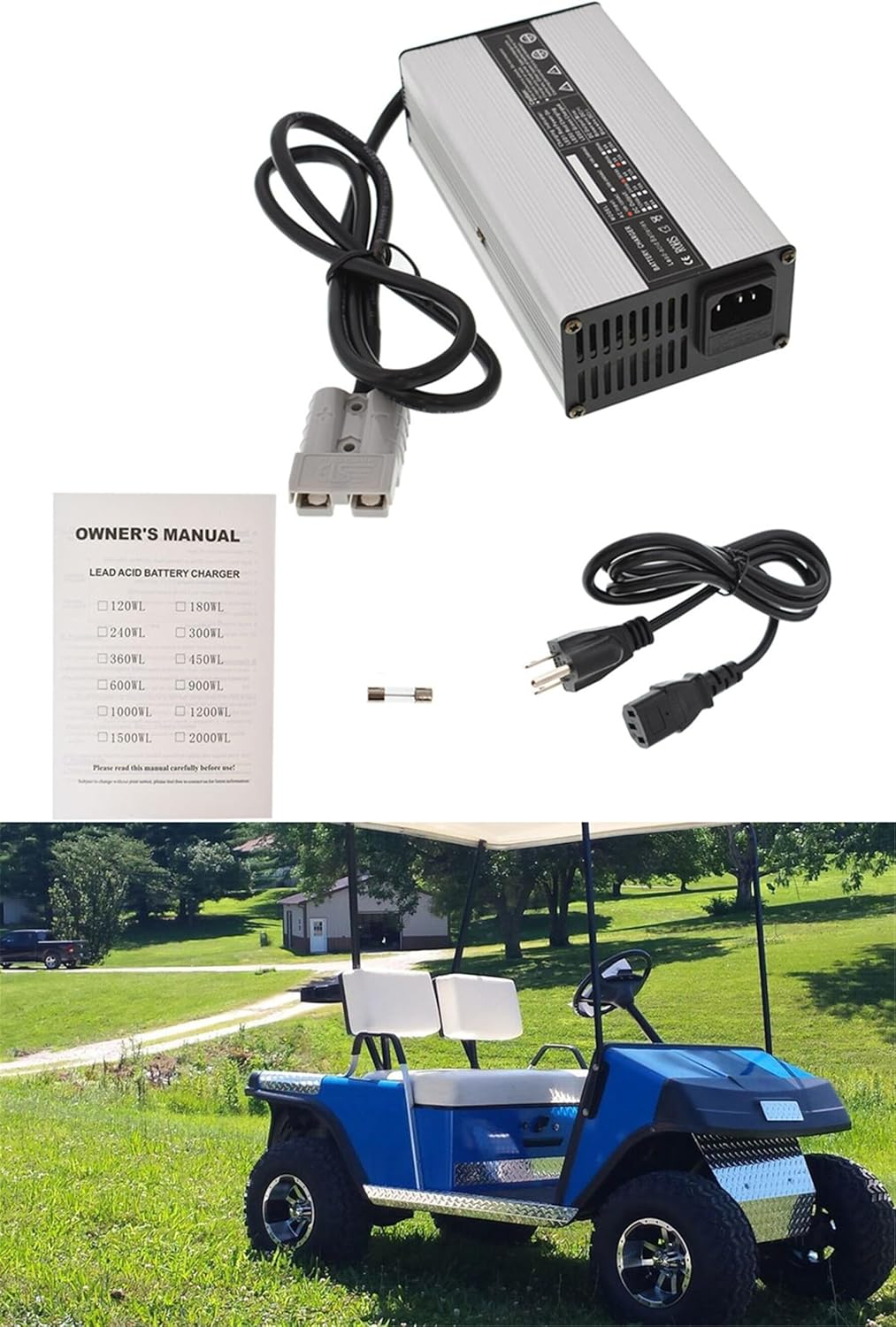High Performance Golf Cart Charger - EZGO & Yamaha Compatible