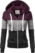 DOUBLJU Lightweight Thin Zip-Up Hoodie Jacket for Women (Style BTVH)