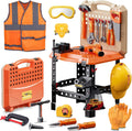 Kids Tool Bench Set 95PCS Toddler Workbench - Realistic Play Drill