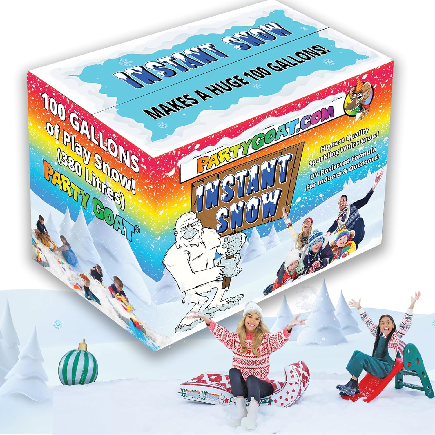 PARTY GOAT Instant Snow Powder for Events & Christmas Fun