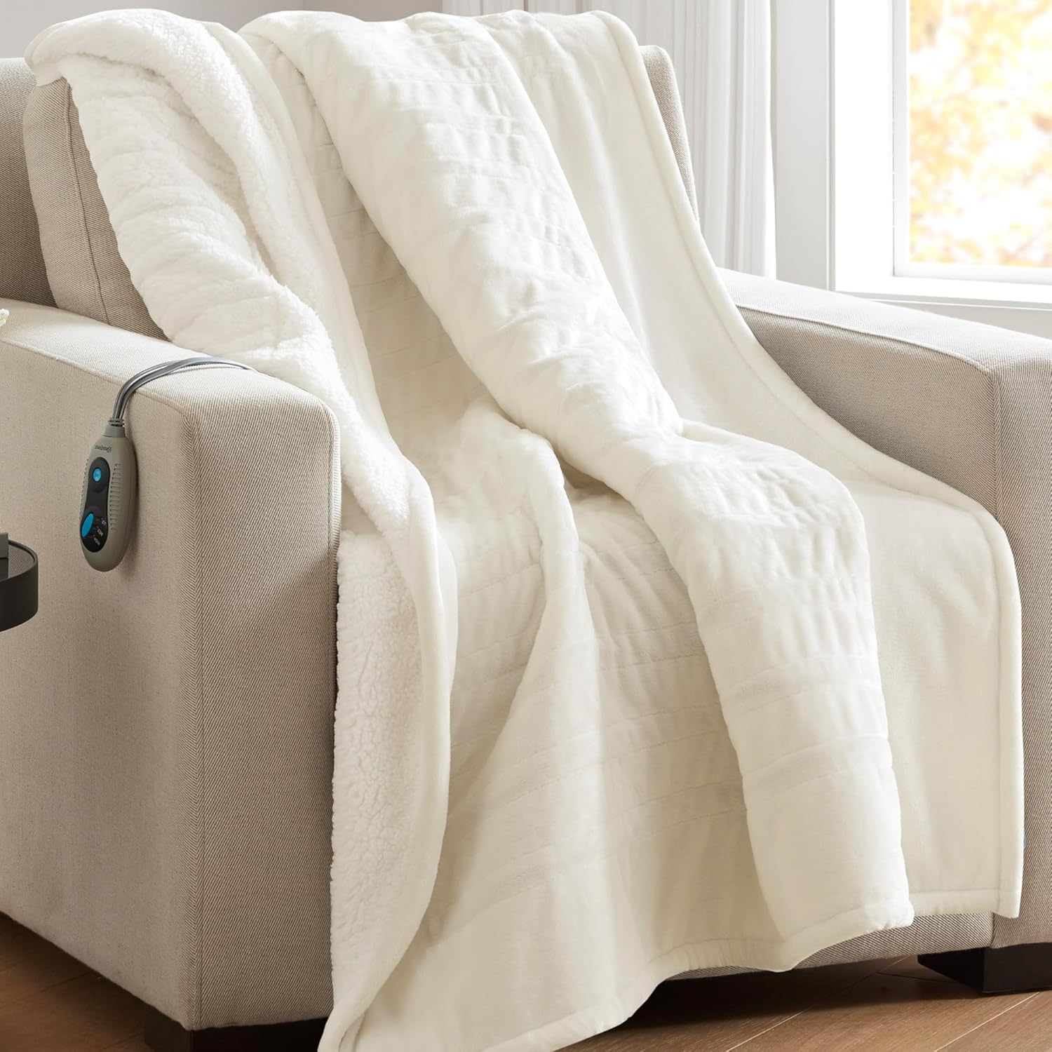 Beautyrest Heated Blanket - Luxurious Sherpa Electric Throw
