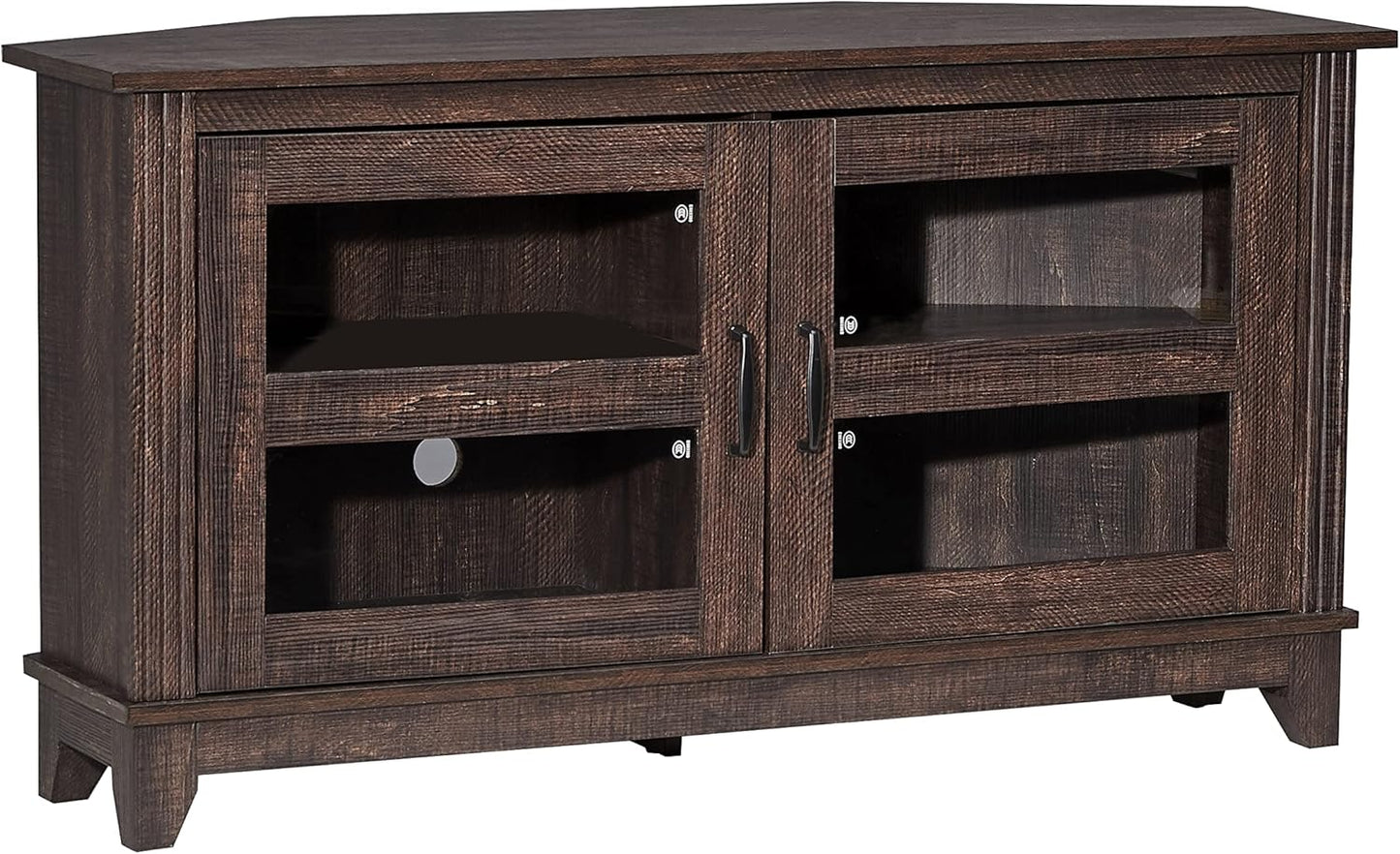 44 Corner TV Stand, Modern Farmhouse, Espresso