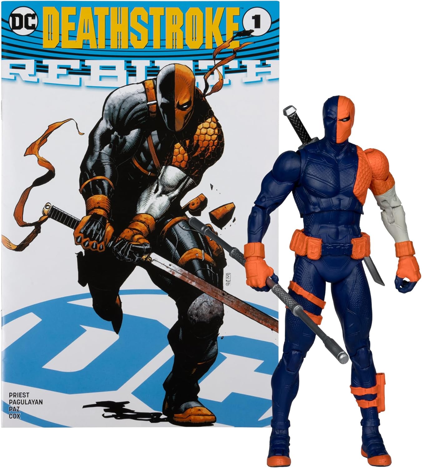 DC Rebirth Deathstroke 7in Figure with Comic!