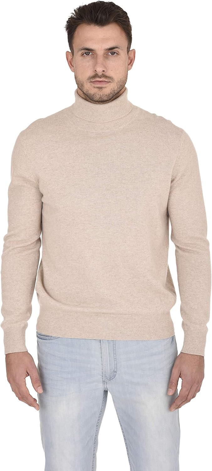 Essential Knit Turtleneck Sweater for Men in Merino Wool
