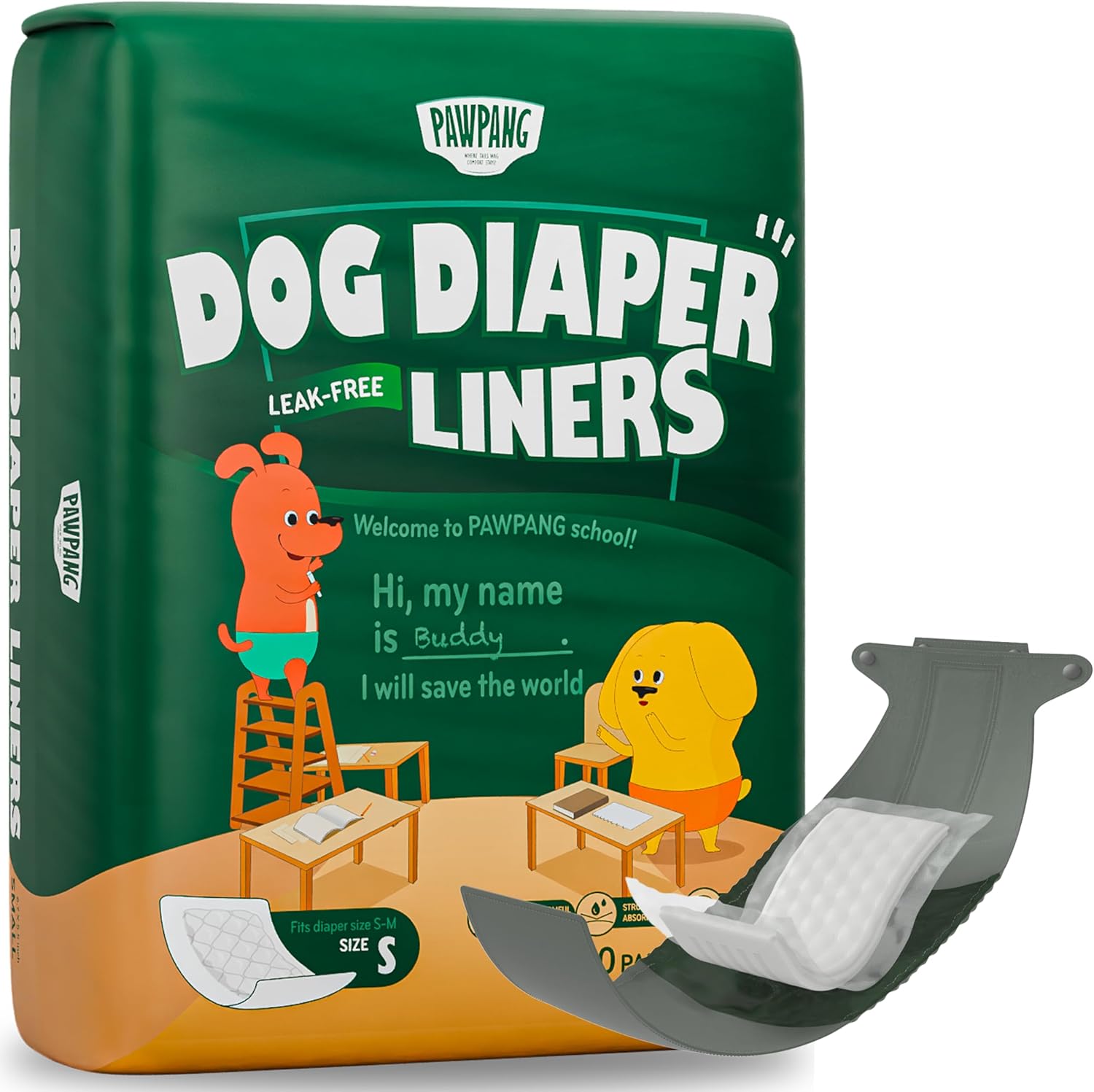 Ultra Absorbent Dog Diaper Liner Boosters by PAWPANG