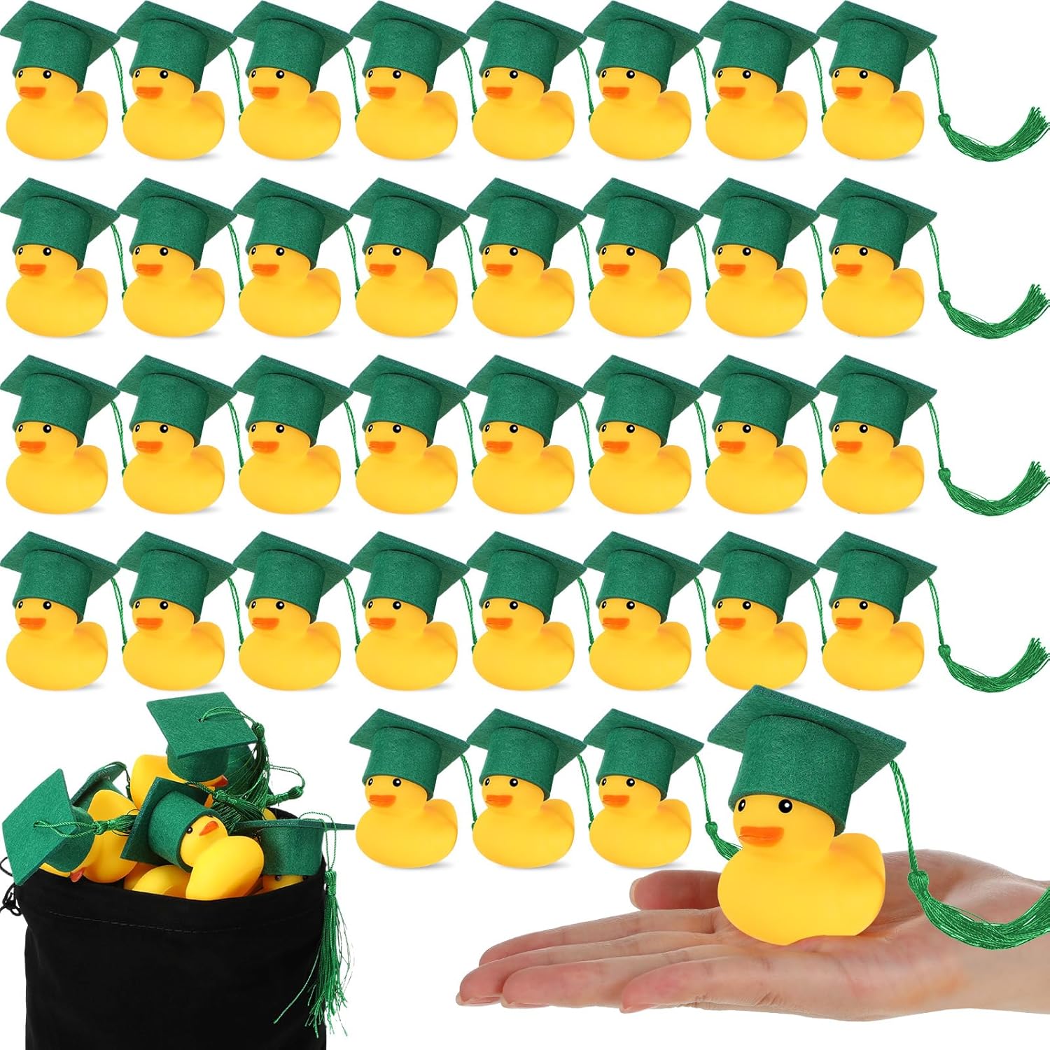 48 Pcs Graduation Rubber Ducks for Party Favors and Gifts