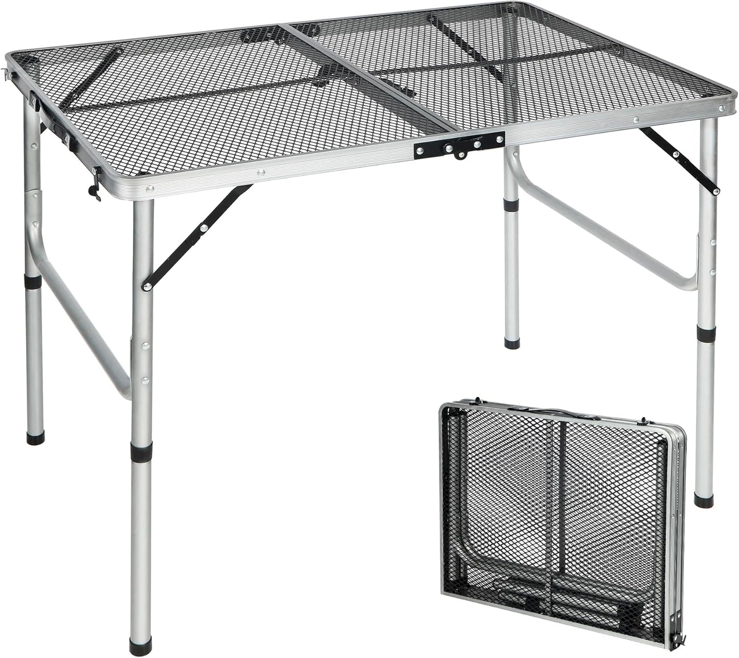 REDCAMP 36x24 Folding Grill Table for Outdoor Cooking and BBQ