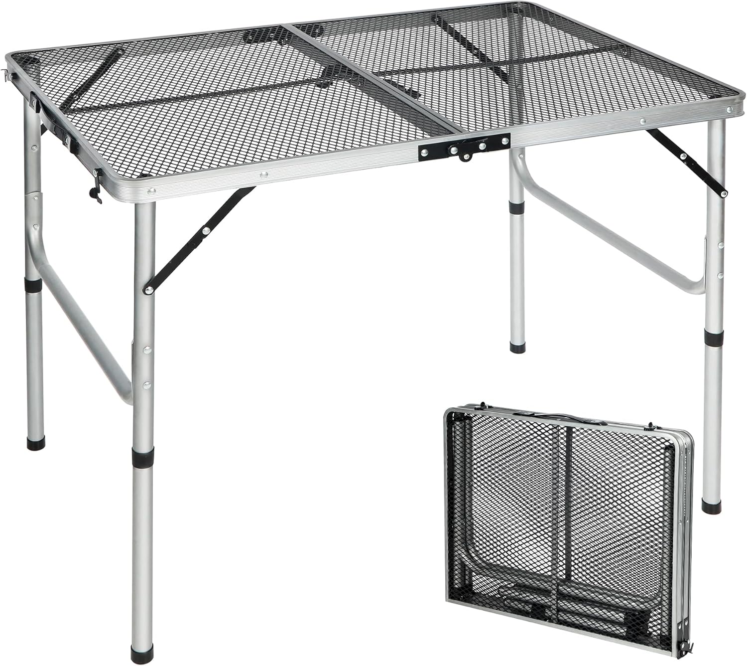 REDCAMP 36x24 Folding Grill Table for Outdoor Cooking and BBQ