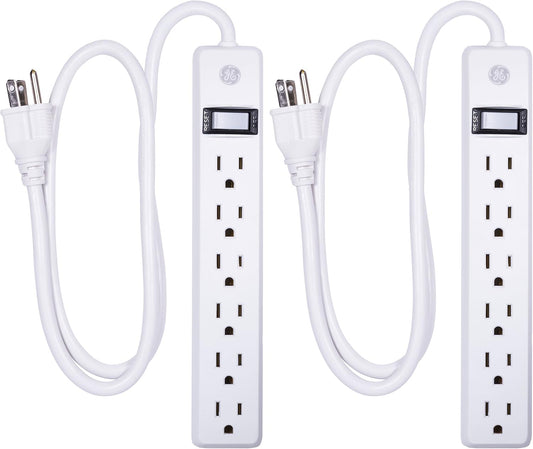 GE 6-Outlet Surge Protectors - Double Pack for Ultimate Protection
