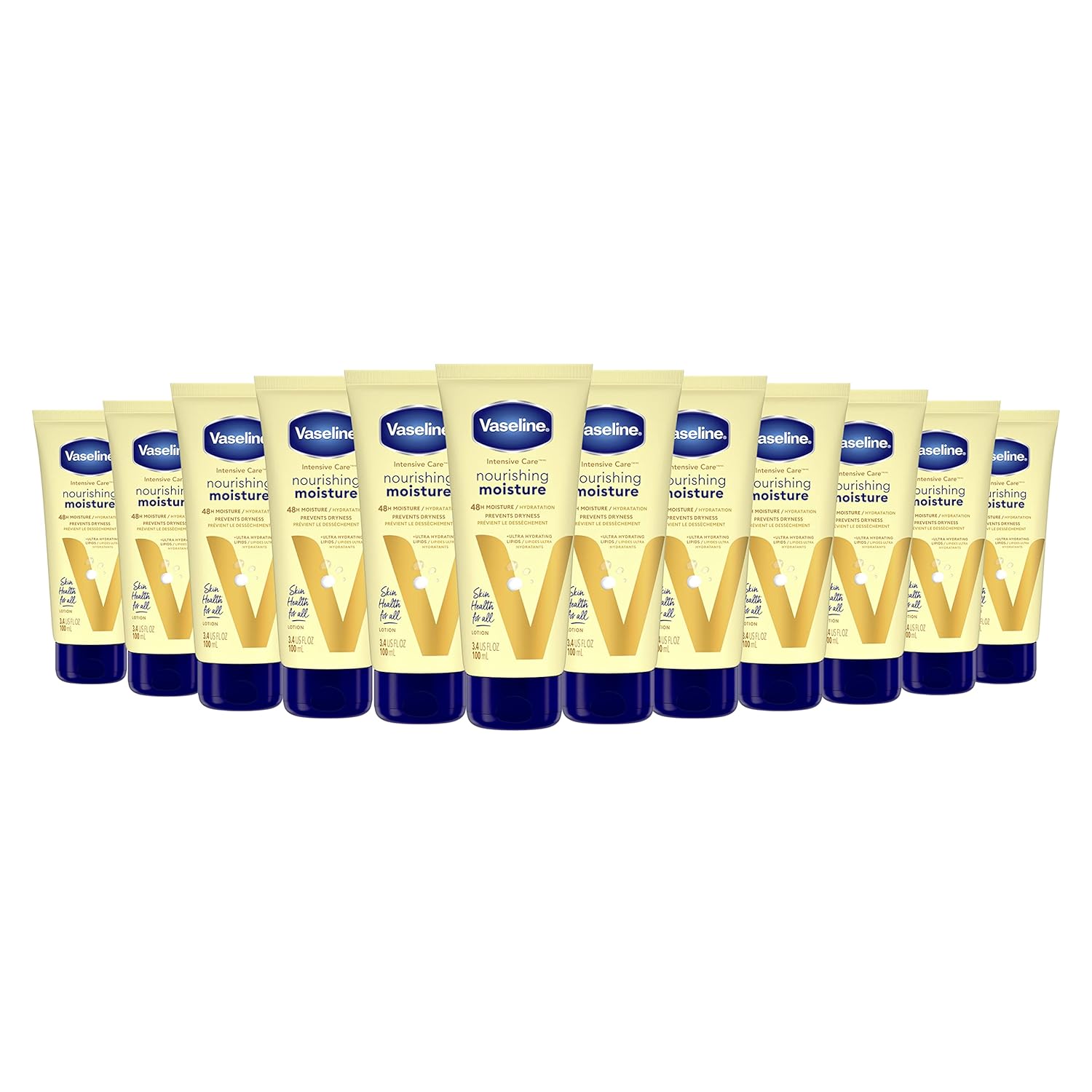 Vaseline Nourishing Moisture Body Lotion for Dry Skin Pack of 12