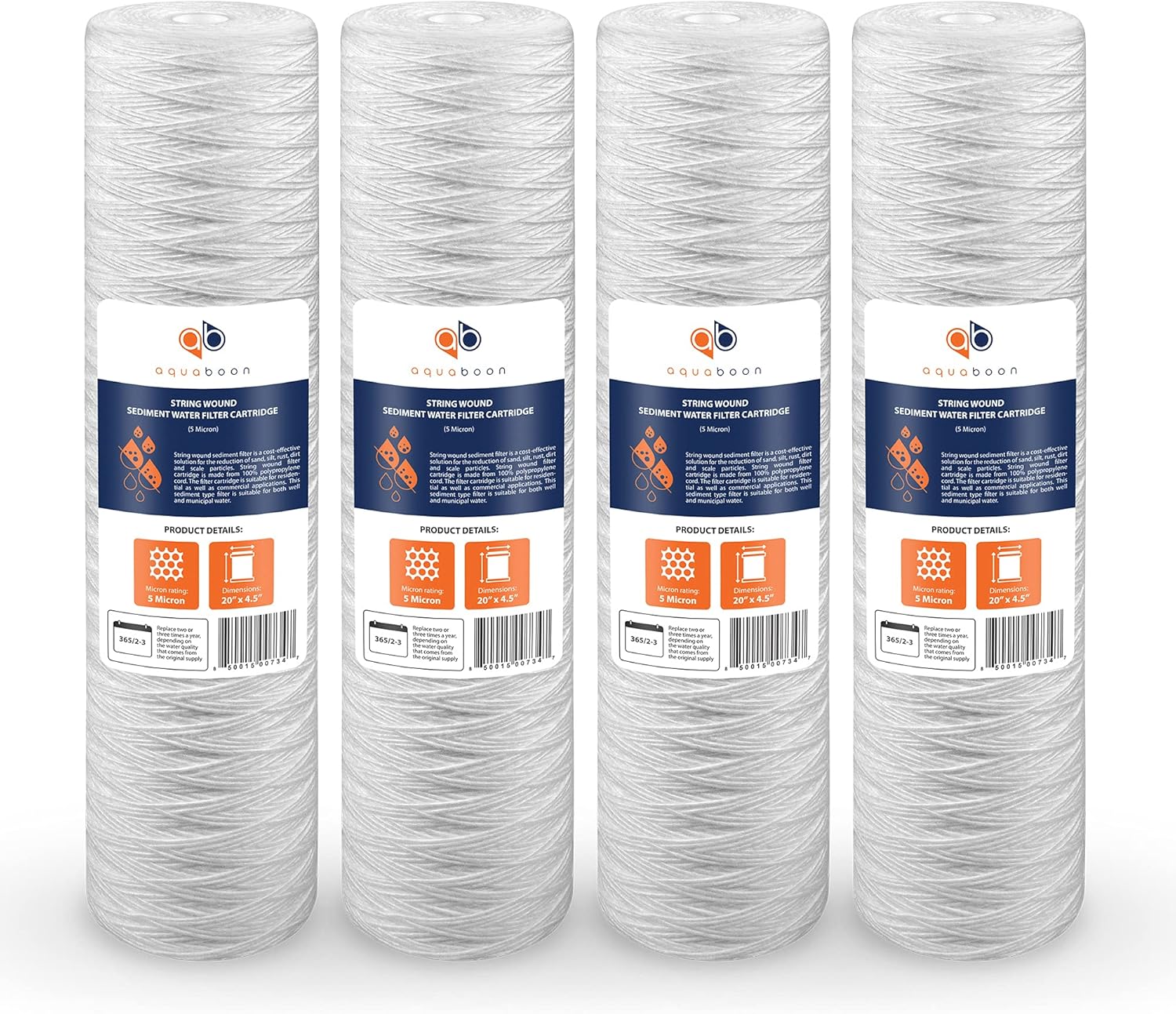 5 Micron Whole House Water Filter Cartridge for Well Water