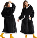 Bedsure Wearable Blanket Hoodie - Extra-Long Cozy Sherpa Hoodie