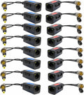 8 Pair Passive Video Balun BNC to RJ45 Adapter - Weatherproof Outdoor