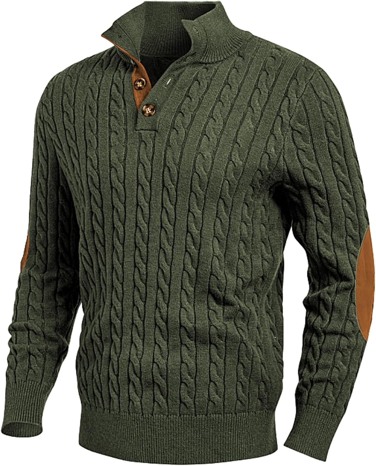 JMIERR Men's Cable Knit Pullover Sweater for Casual Style