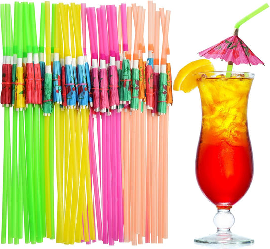100 Pcs Fancy Cocktail Straws by ALINK
